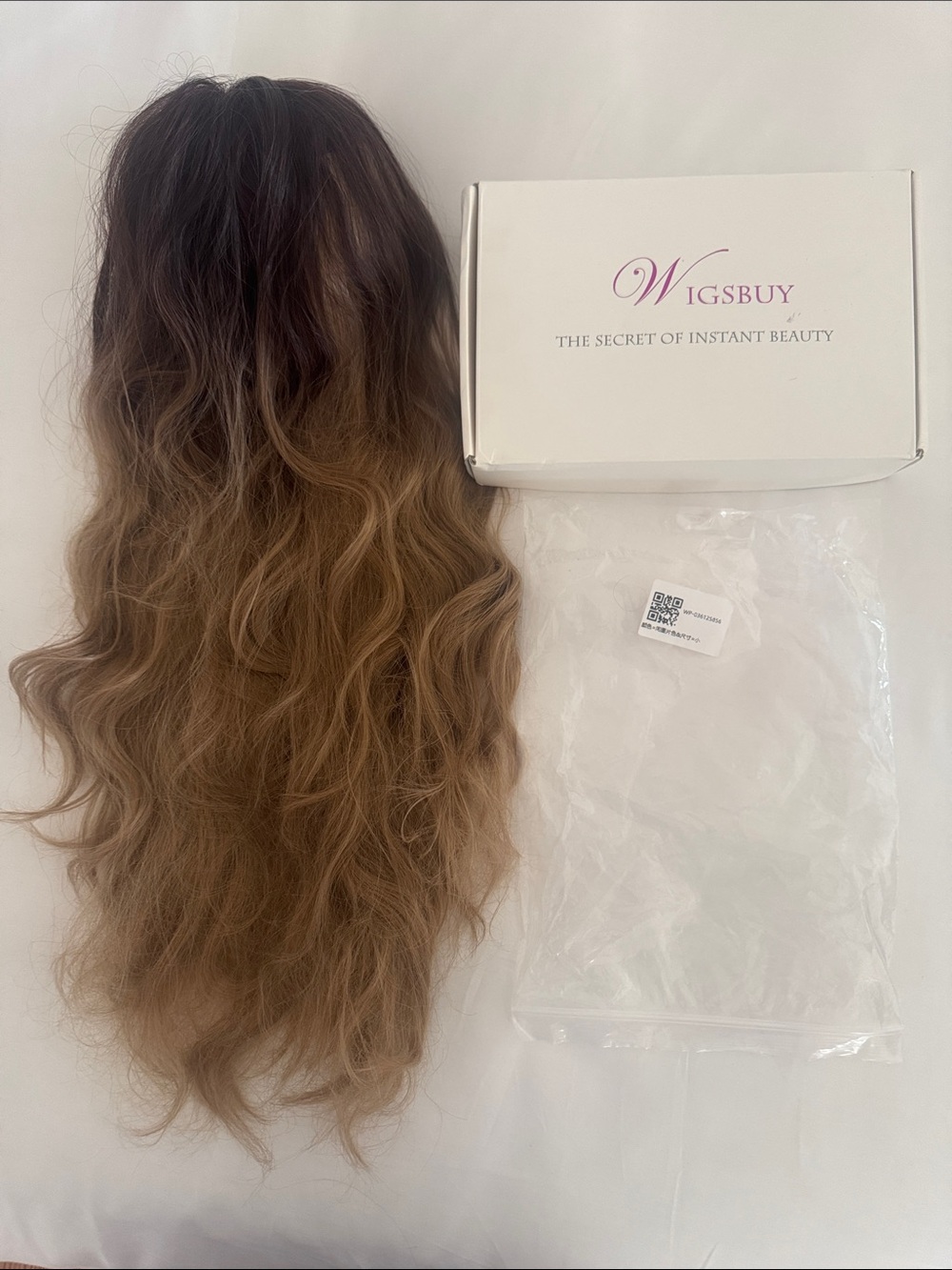 Ombre Brown Long Wavy Synthetic Wig for Women